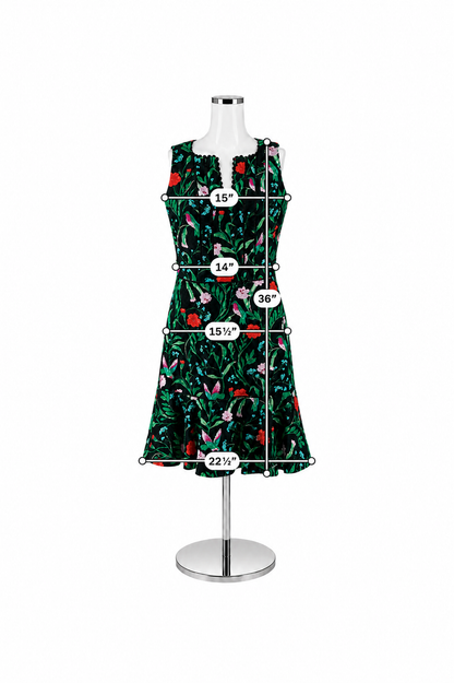 Kate Spade New York Hummingbird Floral Jacquard Fit &amp; Flare Dress Size 10