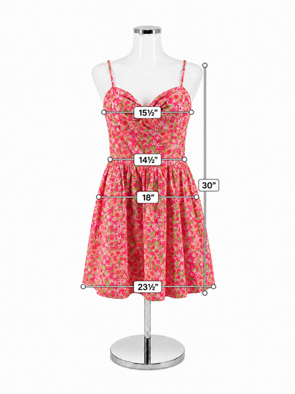 Lilly Pulitzer Janice Dress Hotty Pink First Impression Floral Size 12