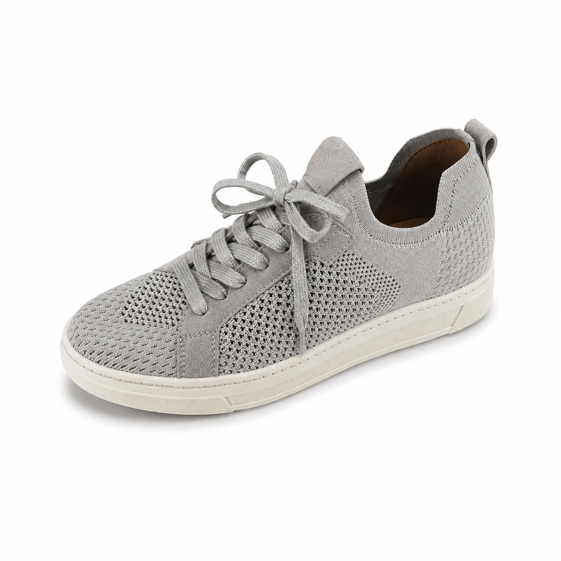 White Mountain Courage Knit Platform Sneaker Gray Size 8.5 NWT