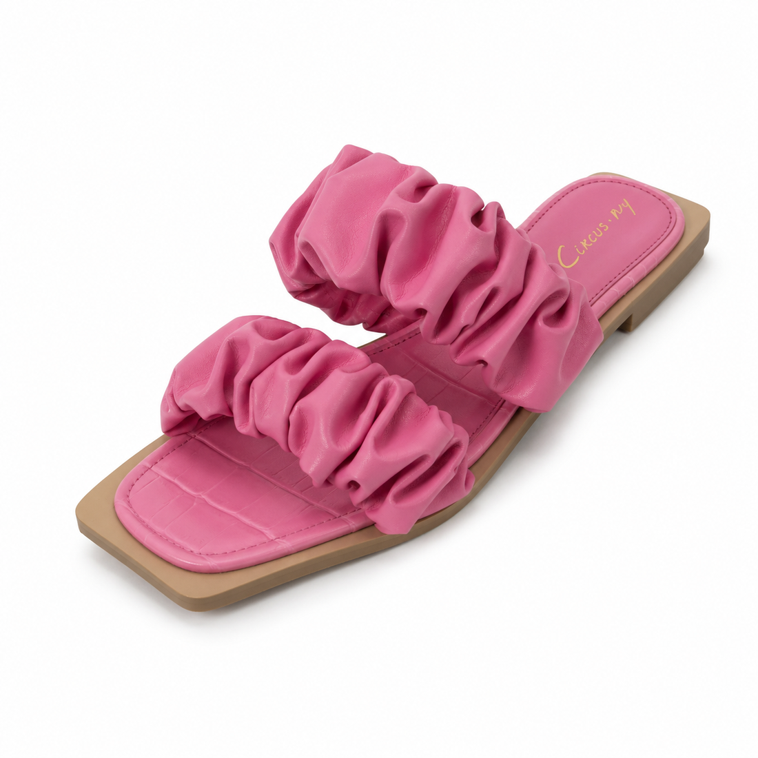 Circus by Sam Edelman Cybil Ruched Slide Sandal Pink Size 5 NWT
