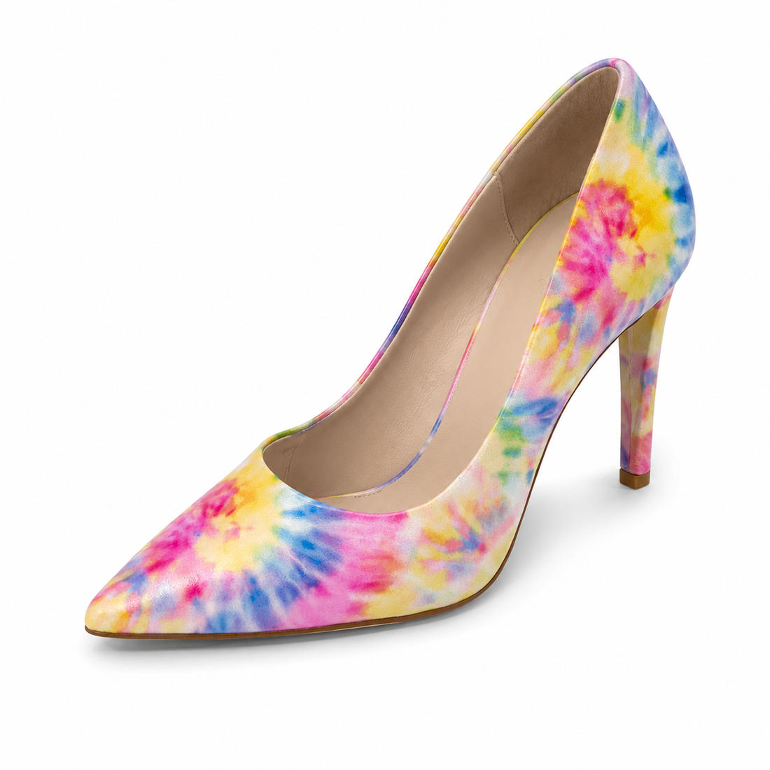 Gianni Bini Raelynn Rainbow Tie-Dye Pointed Toe Stiletto Heels Size 7.5 NWT