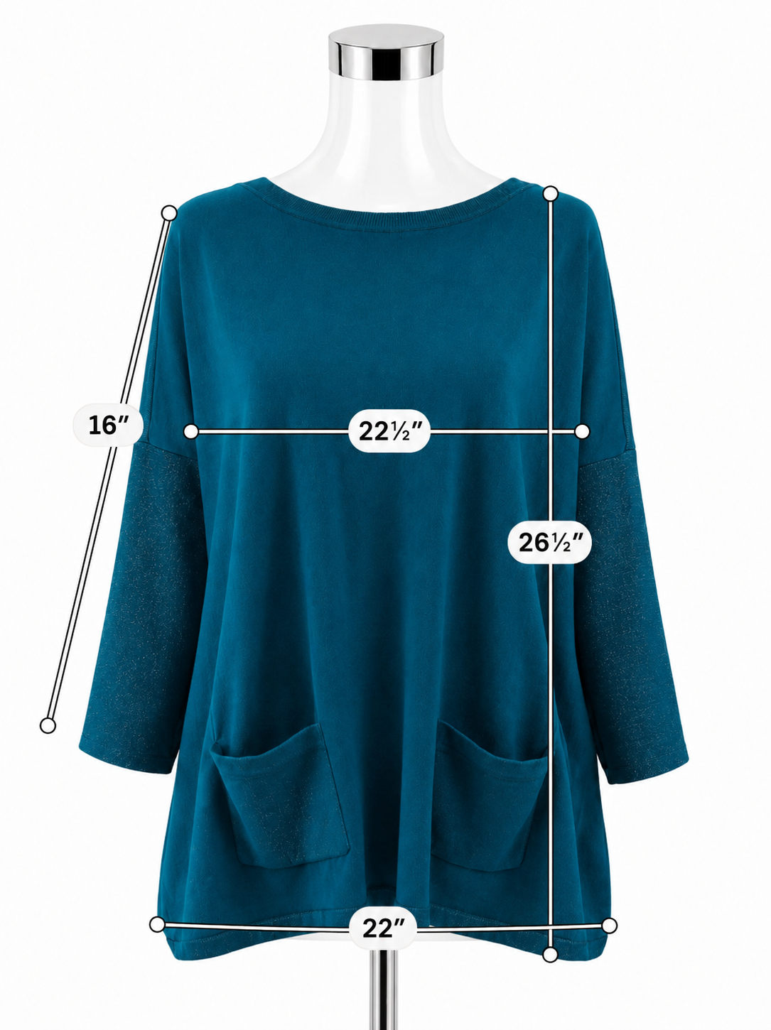 Lilly Pulitzer Amalie Sweater Medium Turquoise Teal Metallic 3/4 Dolman Sleeve