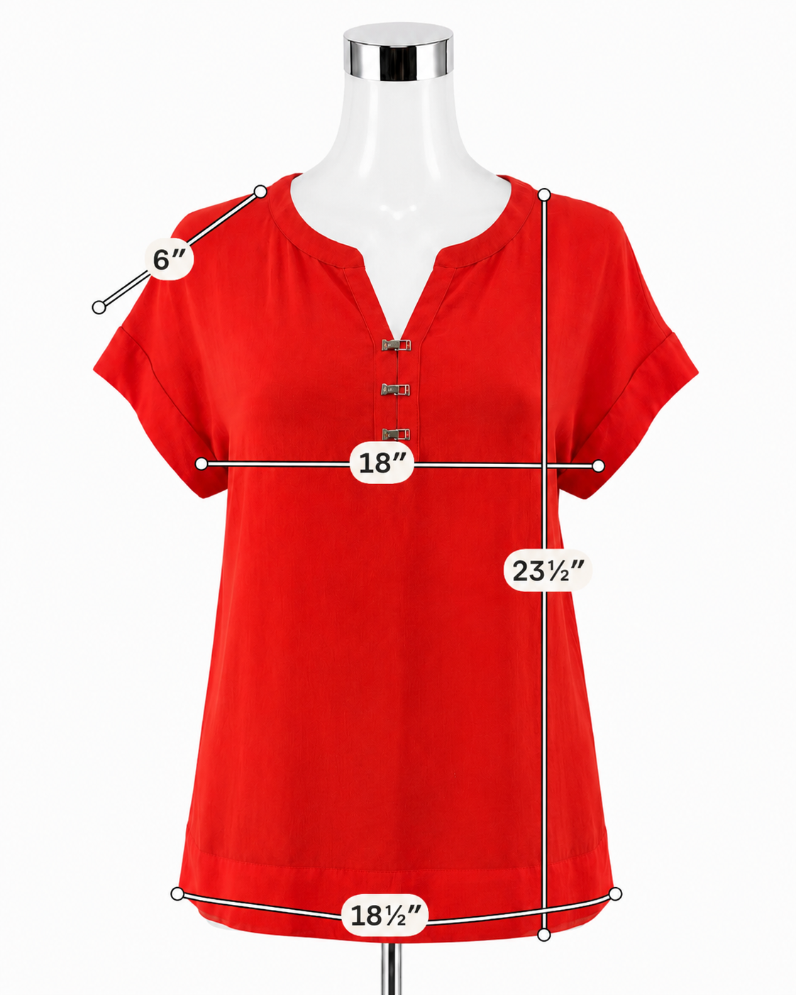 Banana Republic Clasp Front Dolman Sleeve Blouse Top XS Orange Red