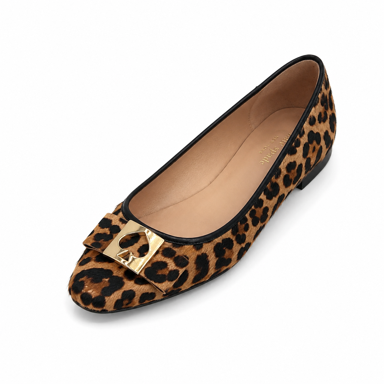 Kate Spade Go Taxi Leopard Print Calf Hair Ballet Flats Size 9