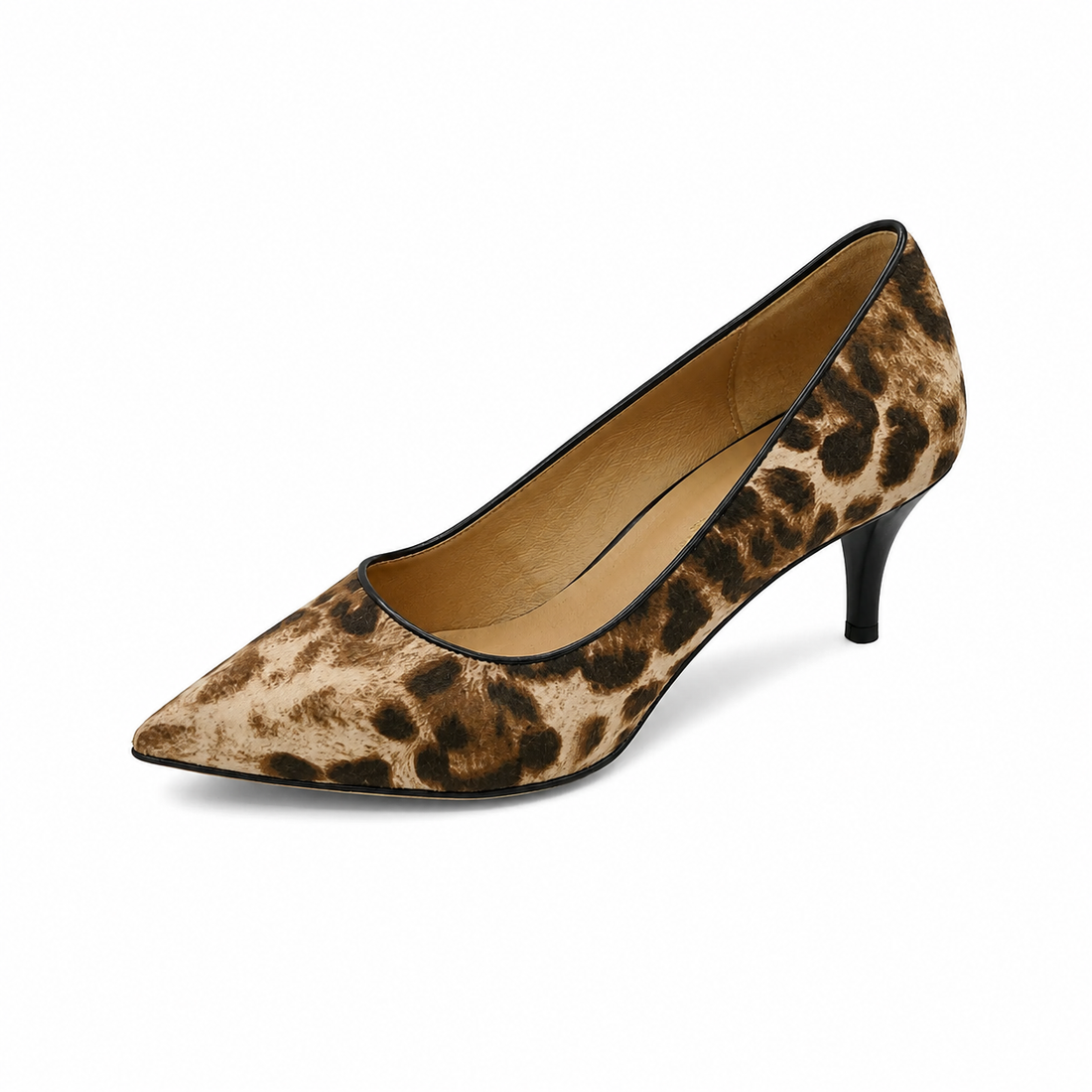 Michael Kors Flex Leopard Print Calf Hair Kitten Heels Size 8.5