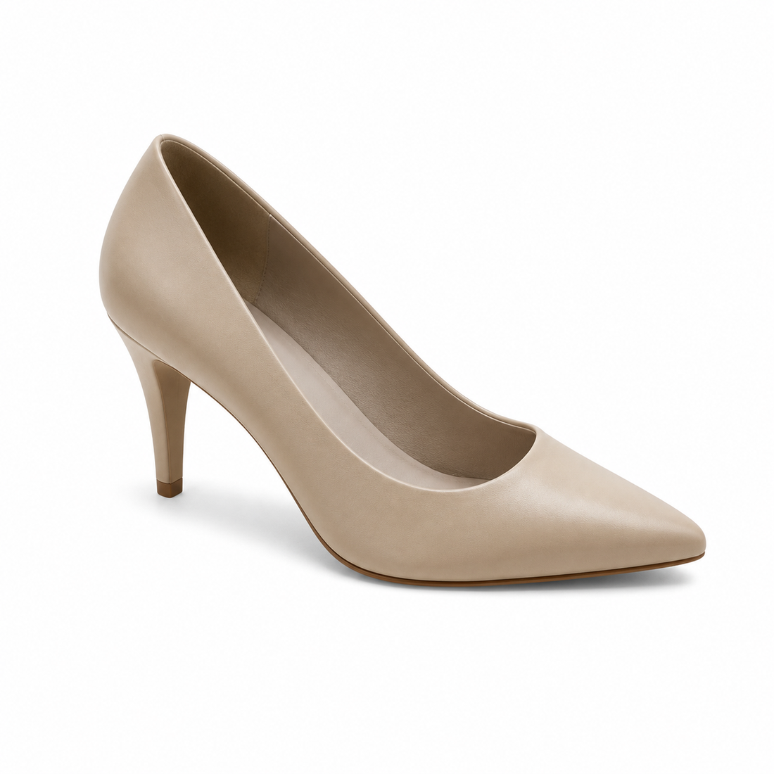 AKRIS Nude Leather Pointed Toe Pumps | Size 8 | Classic Stiletto Heel