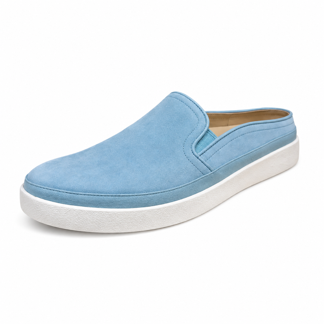 Vionic Kani Blue Suede Slip-On Sneaker Mules Size 10