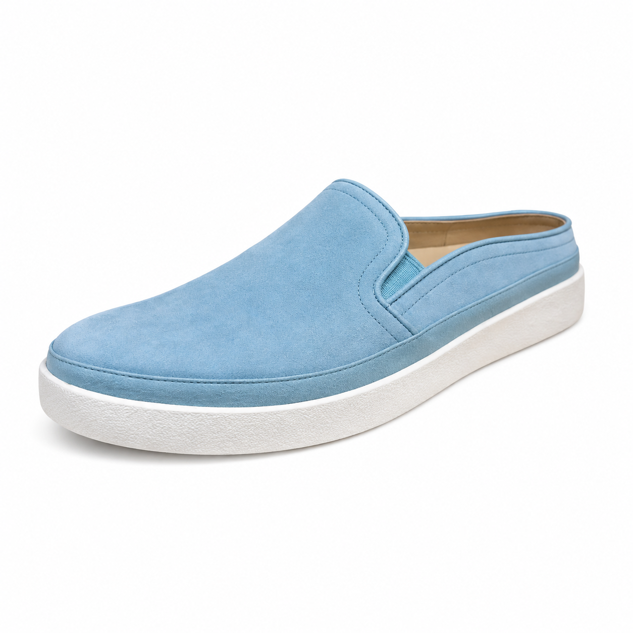 Vionic Kani Blue Suede Slip-On Sneaker Mules Size 10