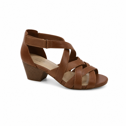 A New Day A New Day Ema Strappy Block Heel Sandals Womens Size 9 Tan Brown