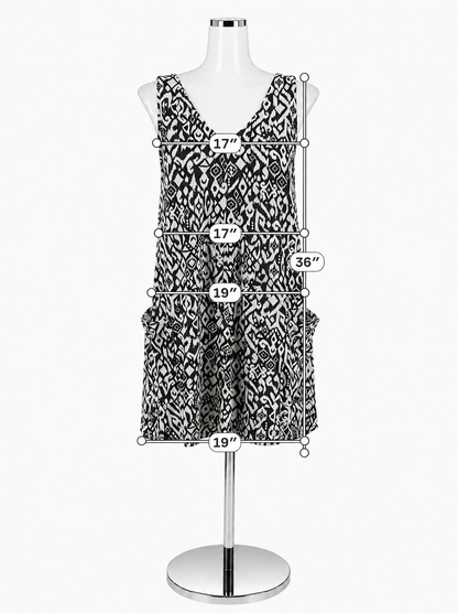 Kinesis Tribal Print V-Neck Sleeveless Romper | Size Small
