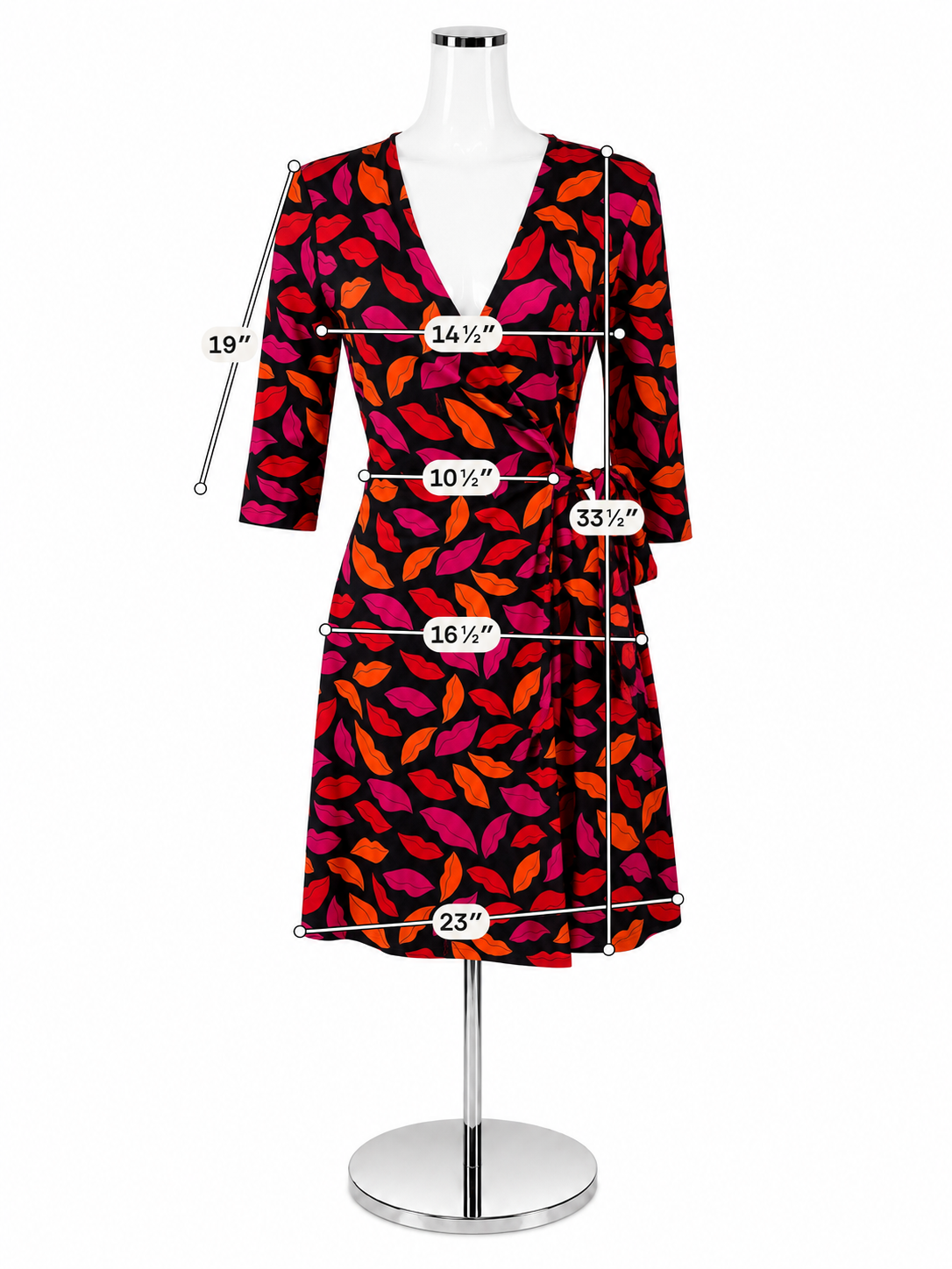 Diane von Furstenberg DVF Lips Print Silk Wrap Dress | Size XS - ONLINE ONLY