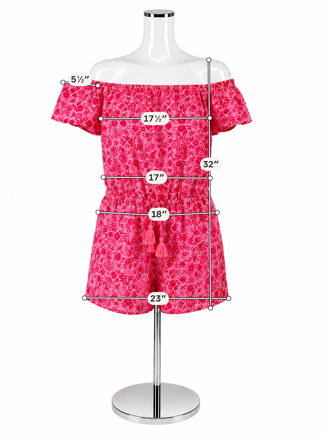Vineyard Vines Hibiscus Floral Off-The-Shoulder Linen Romper Size Small