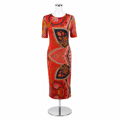 Farm Rio for Anthropologie Paisley Print Midi Dress Size XS