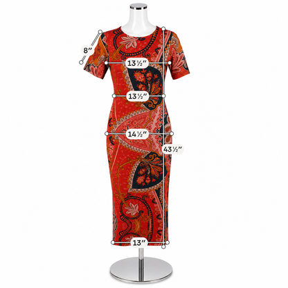 Farm Rio for Anthropologie Paisley Print Midi Dress Size XS