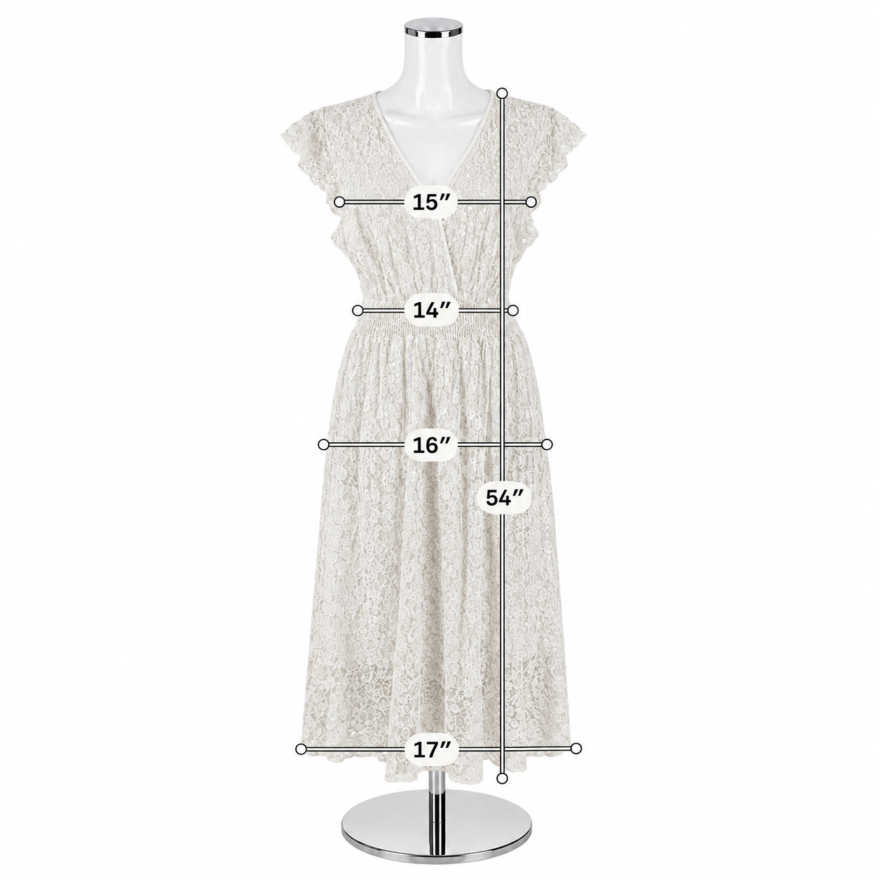 Gigi Moda Italian White Lace Boho Maxi Dress