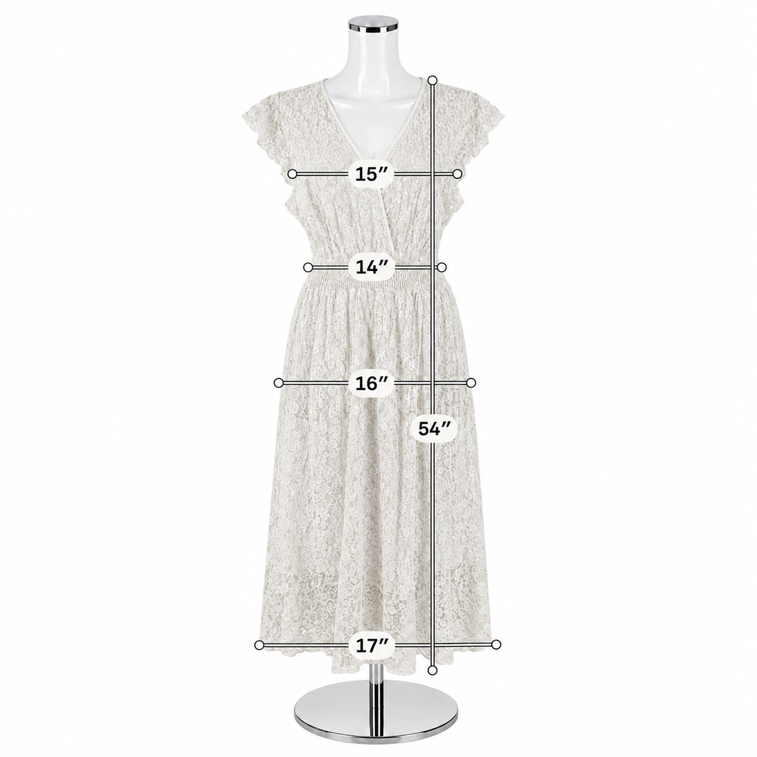 Gigi Moda Italian White Floral Lace Boho Maxi Dress | Size S/M