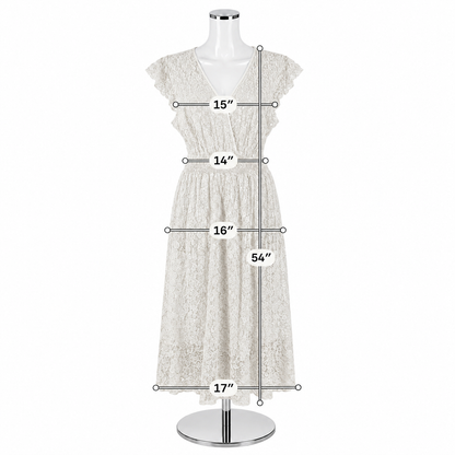 Gigi Moda Italian White Floral Lace Boho Maxi Dress | Size S/M