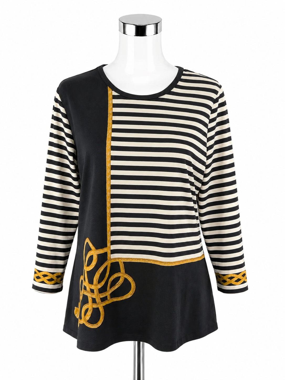 J. McLaughlin Catalina Cloth Nautical Rope Print Tunic Top Size XL