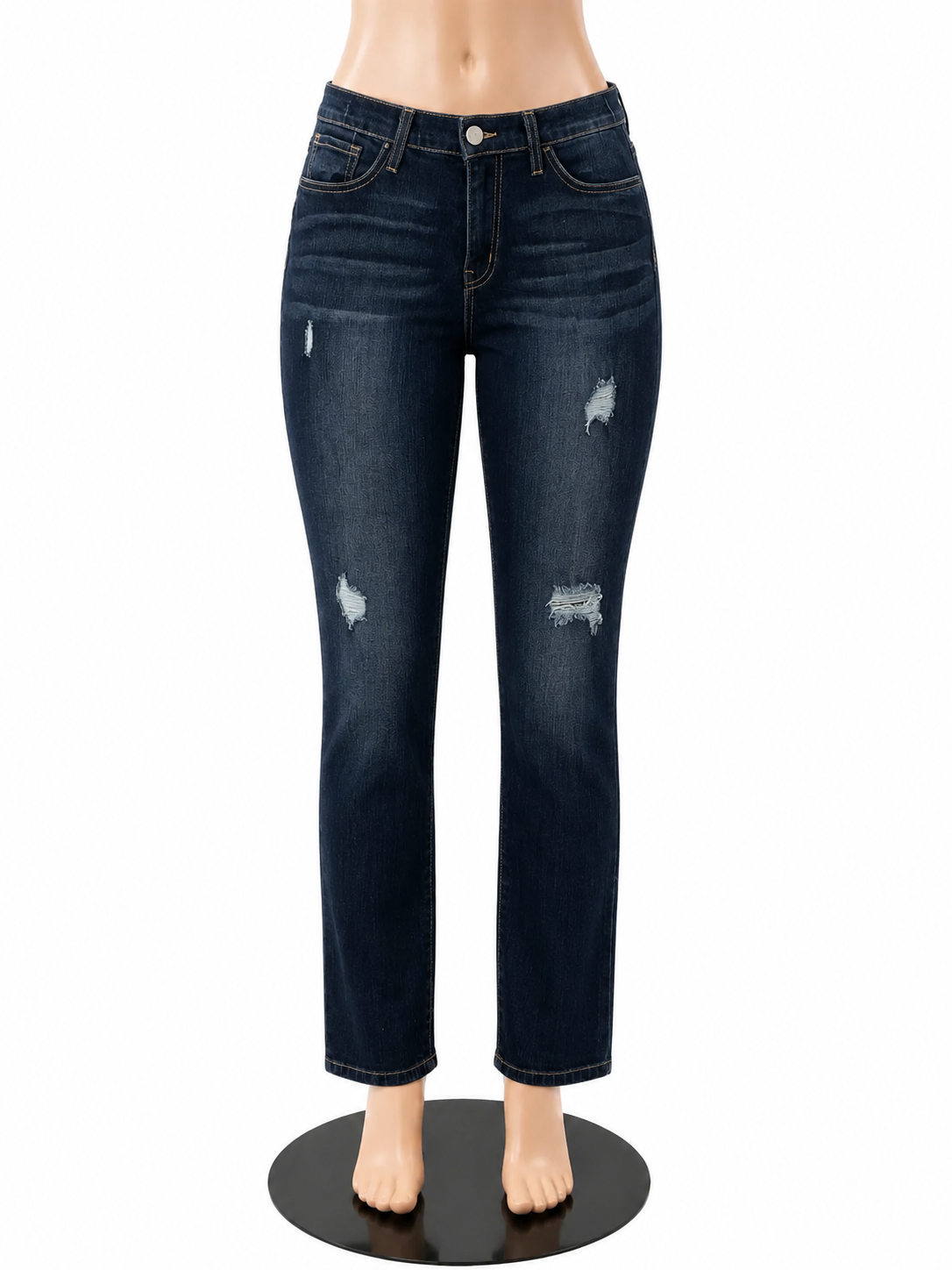 Flying Monkey Platinum Mid Rise Distressed Skinny Jeans Size 6