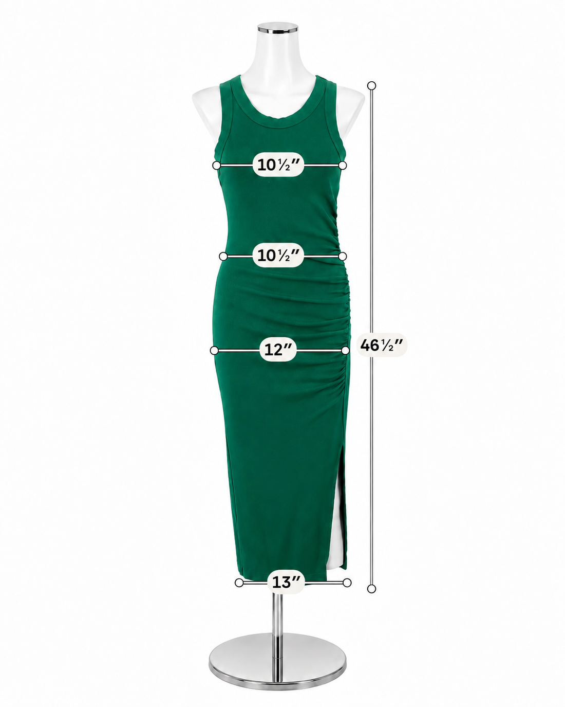 Michael Stars Shiloh Ribbed Sleeveless Maxi Dress Green Size Small