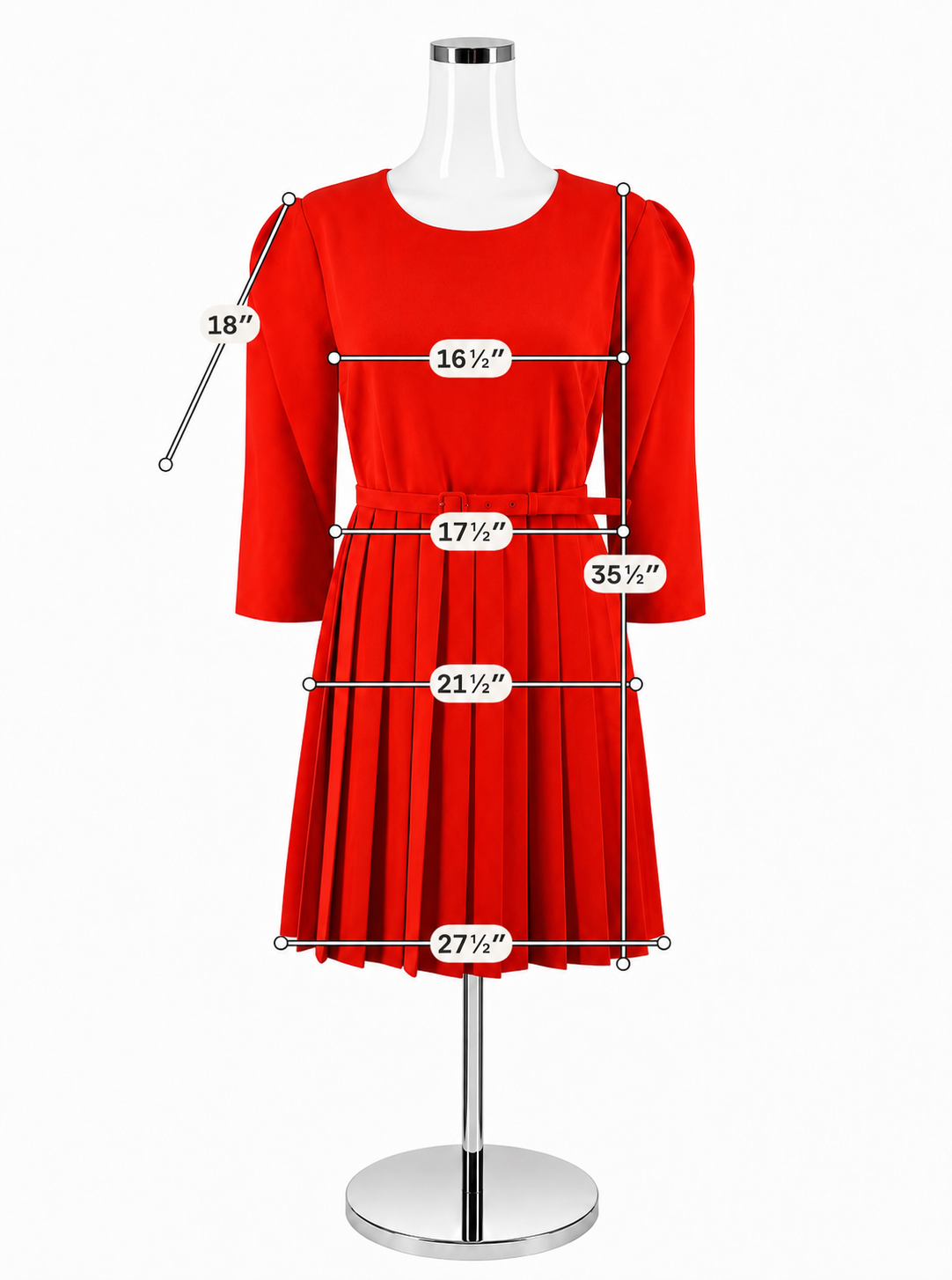 Ann Taylor Pleated Flare Dress NWT Size 10 Orange Red