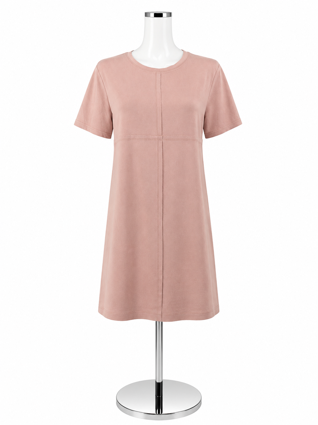 Joh Blush Pink Faux Suede T-Shirt Dress | Size Medium
