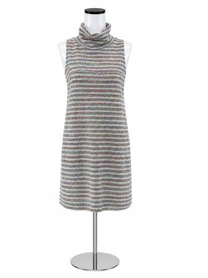 Akemi + Kin Striped Funnel Neck Shift Mini Dress Size XSP
