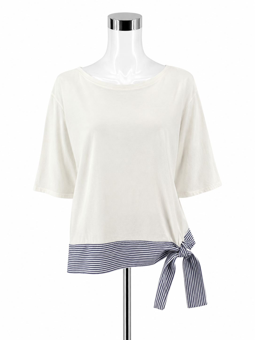 Talbots Size XL white/blue Stripe Pre-Owned Ladies Casual Top