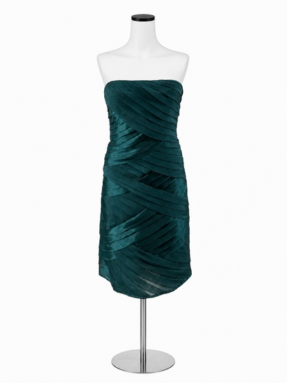 Alex Evenings Teal Strapless Bandage Cocktail Dress Petite Size 2P