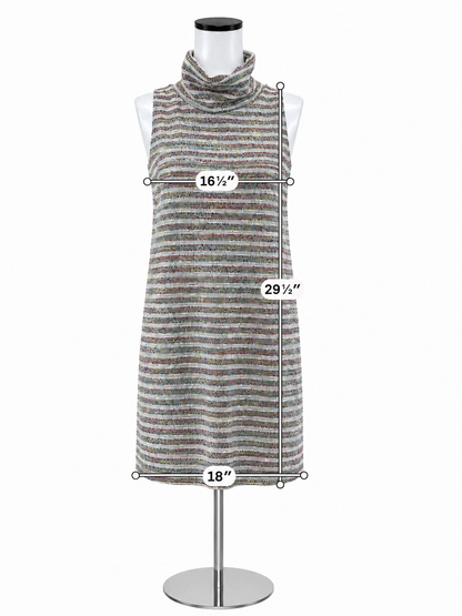 Akemi + Kin Striped Funnel Neck Shift Mini Dress Size XSP