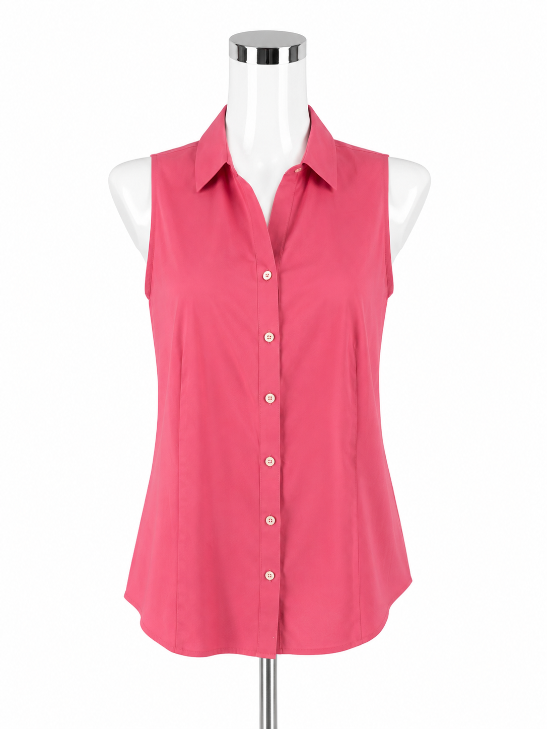 Talbots NWT Non-Iron Sleeveless Perfect Shirt Size 4 Coral Pink