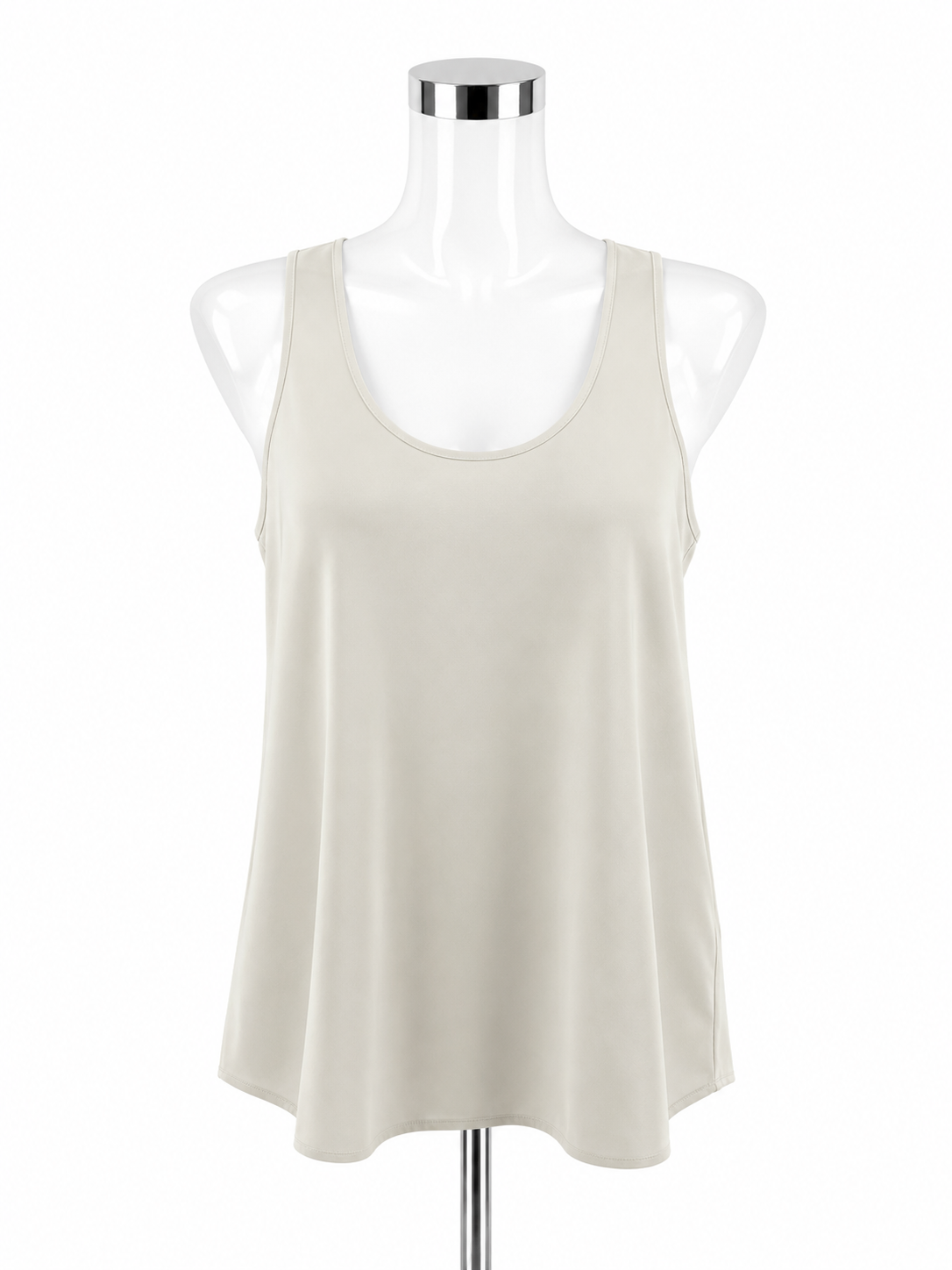 Abound Racerback High-Low Tunic Tank Top Cream Size Small