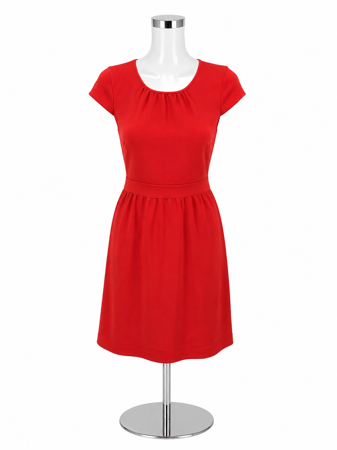 J.Crew Crepe Cap-Sleeve Dress Red A-Line Size 4