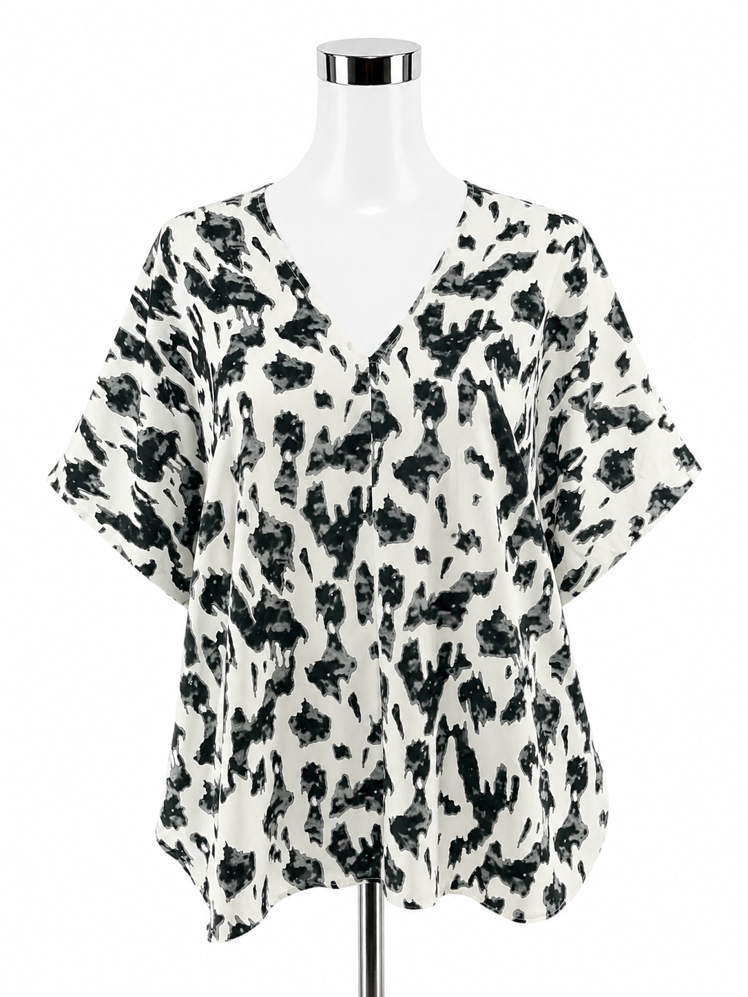 Jodifl Abstract Print V-Neck Dolman Sleeve Blouse Top Size Medium