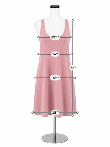 J. Crew Pink Slub Cotton Racerback Tank Midi Dress Size Large