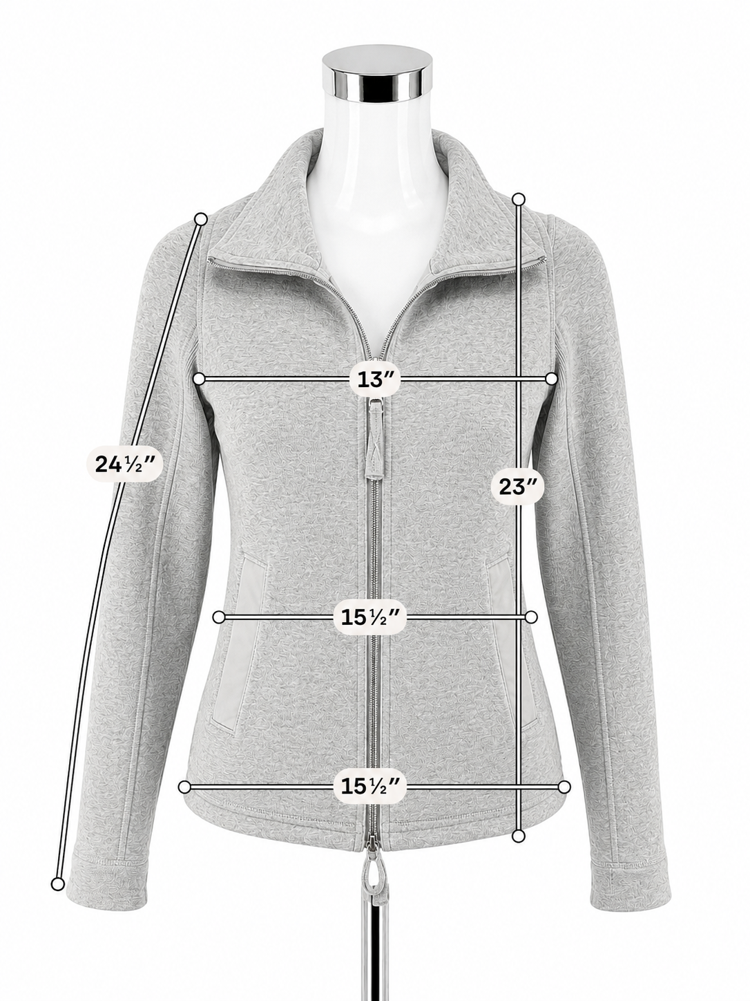 Lululemon Forme Jacket II Full-Zip Heathered Gray Size 4