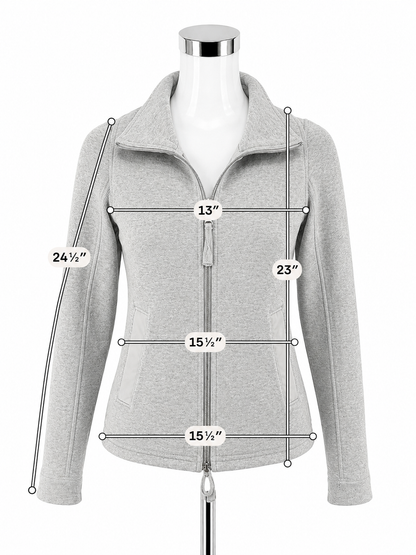 Lululemon Forme Jacket II Full-Zip Heathered Gray Size 4