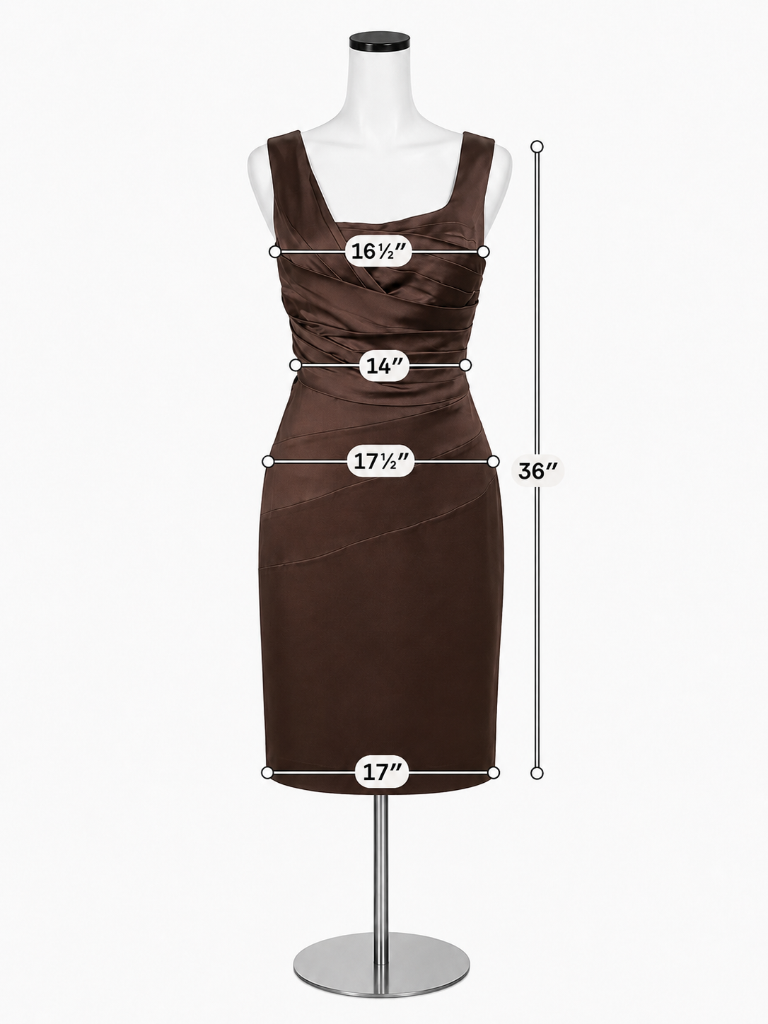 Antonio Melani Purple Asymmetrical Pleated Sheath Dress Size 10
