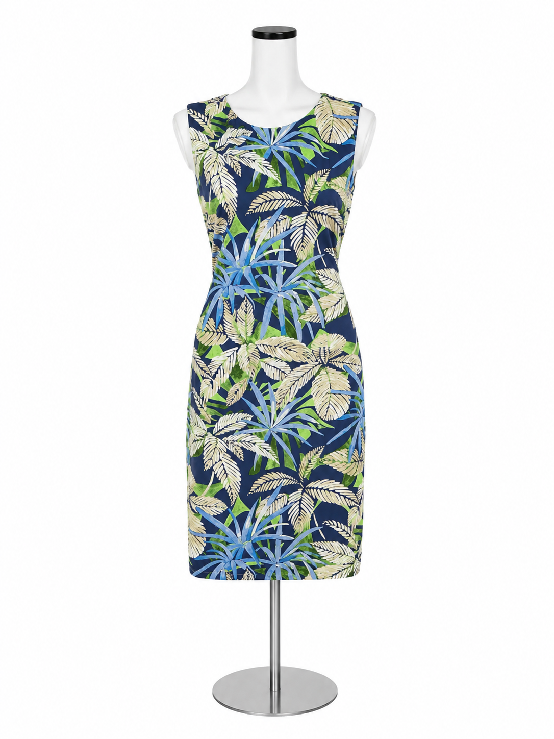 J.McLaughlin Catalina Cloth Tropical Palm Print Sheath Dress Size Medium