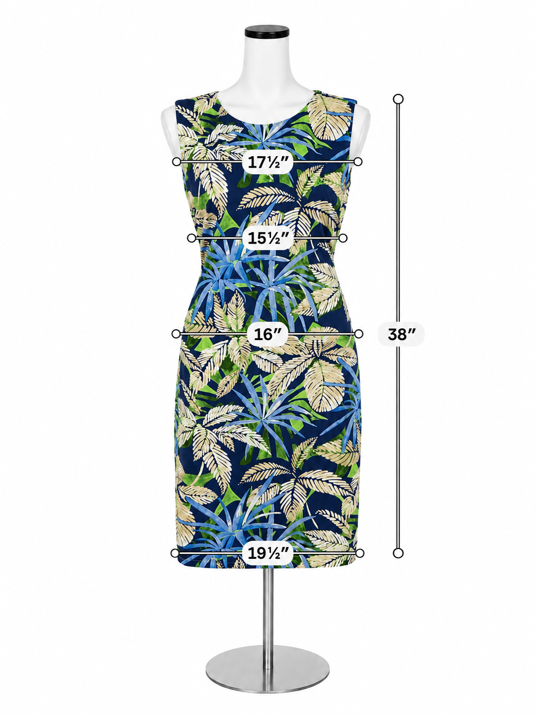 J.McLaughlin Catalina Cloth Tropical Palm Print Sheath Dress Size Medium