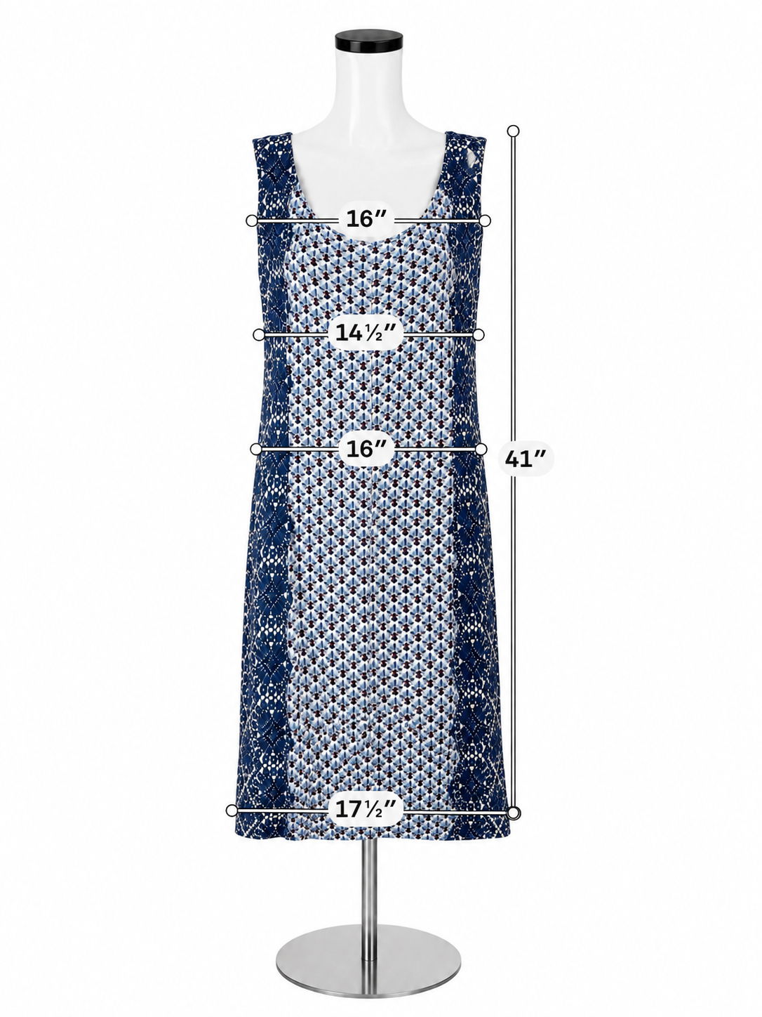 Tory Burch Trocadero Print Sleeveless Cowl Back Dress Size Large