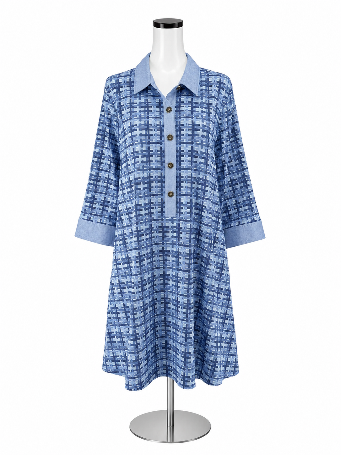 J. McLaughlin Carter Catalina Cloth Tunic Dress Blue Print NWT | XL