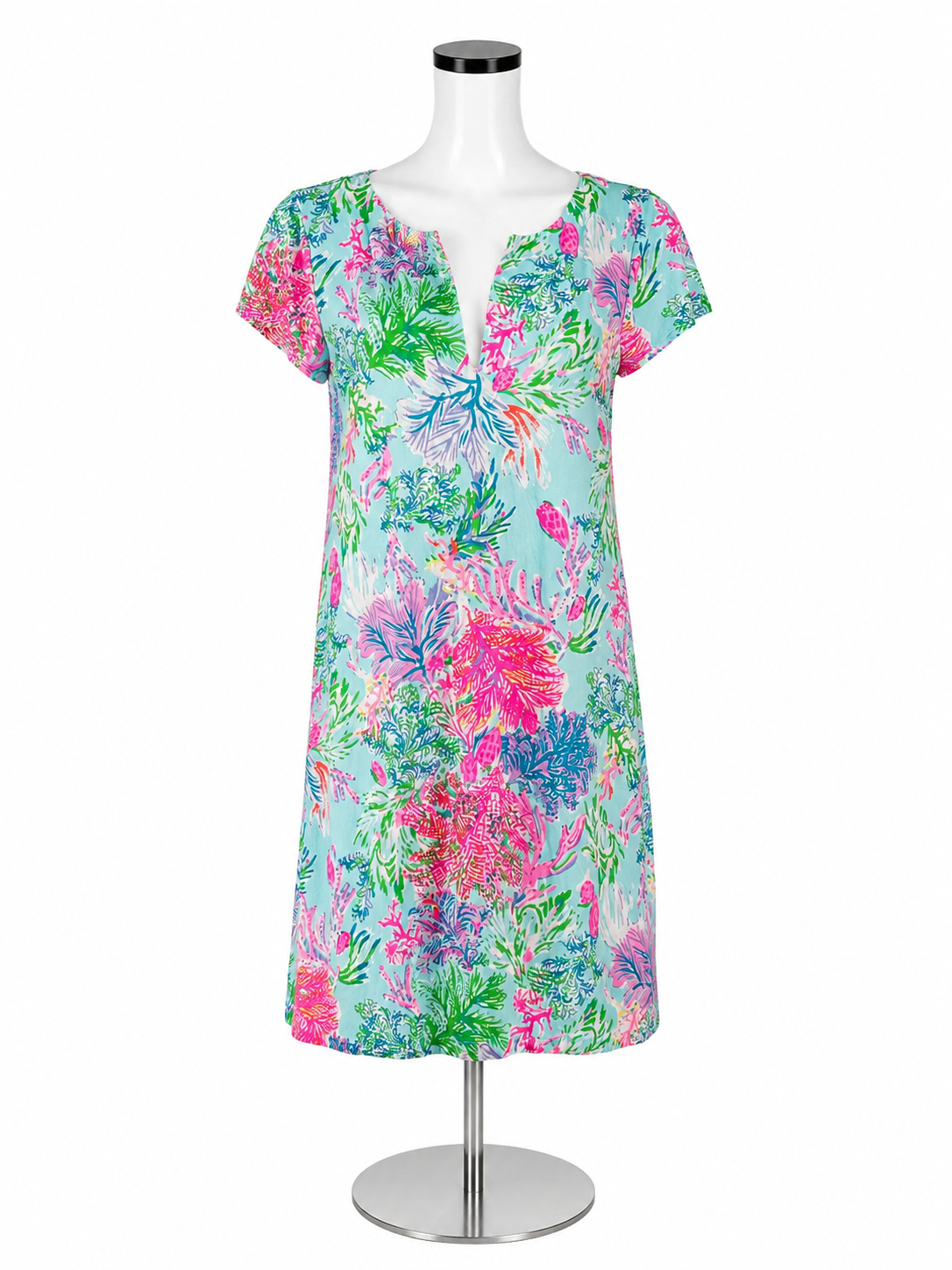 Lilly Pulitzer Sea Breeze Tunic Dress Sea Soiree Floral Size Large