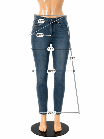 Venus Size 10 Blue Solid Pre-Owned Ladies Jeans