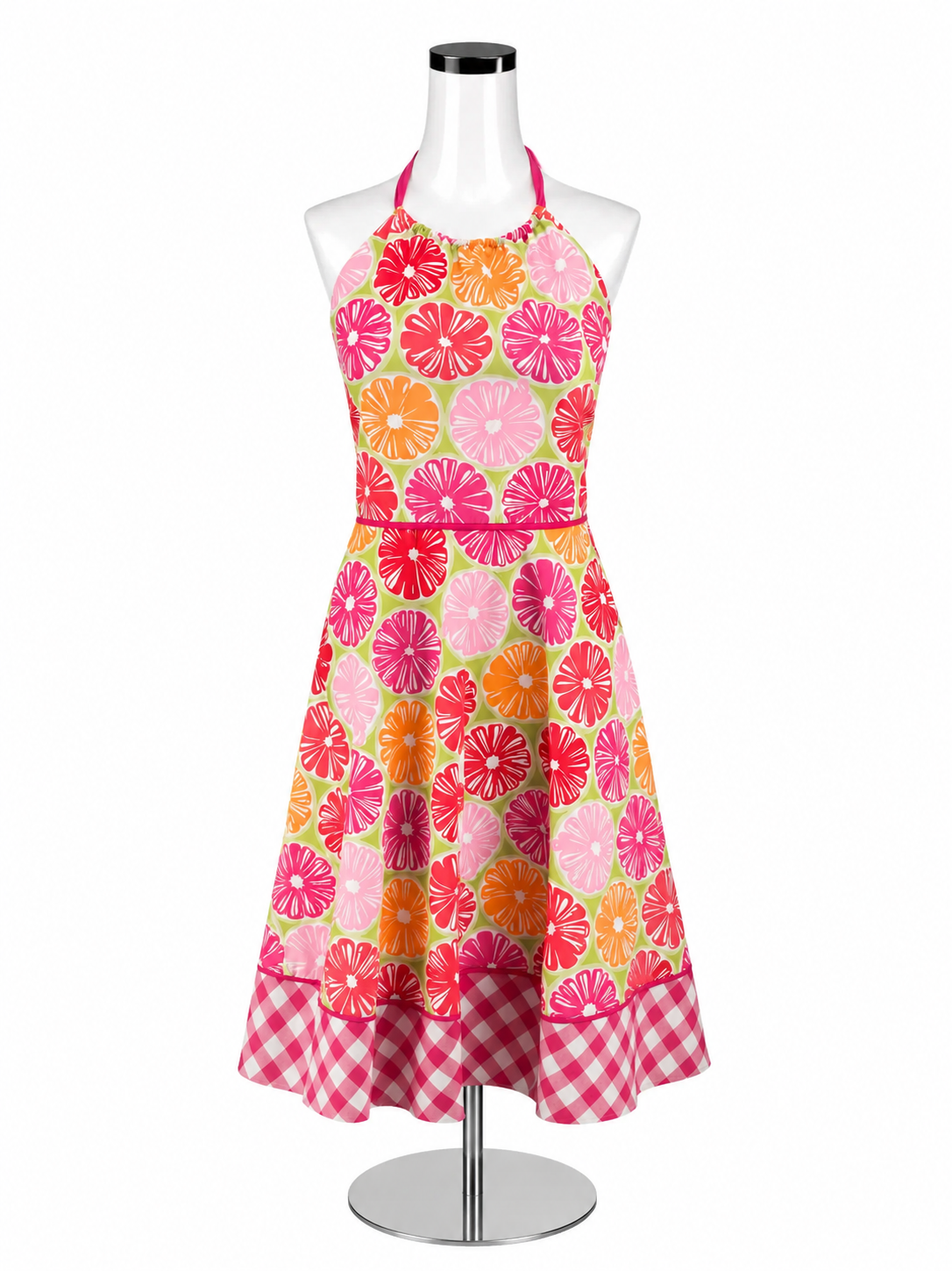 Lilly Pulitzer Delia Halter Dress Juicy Citrus Print Size 2