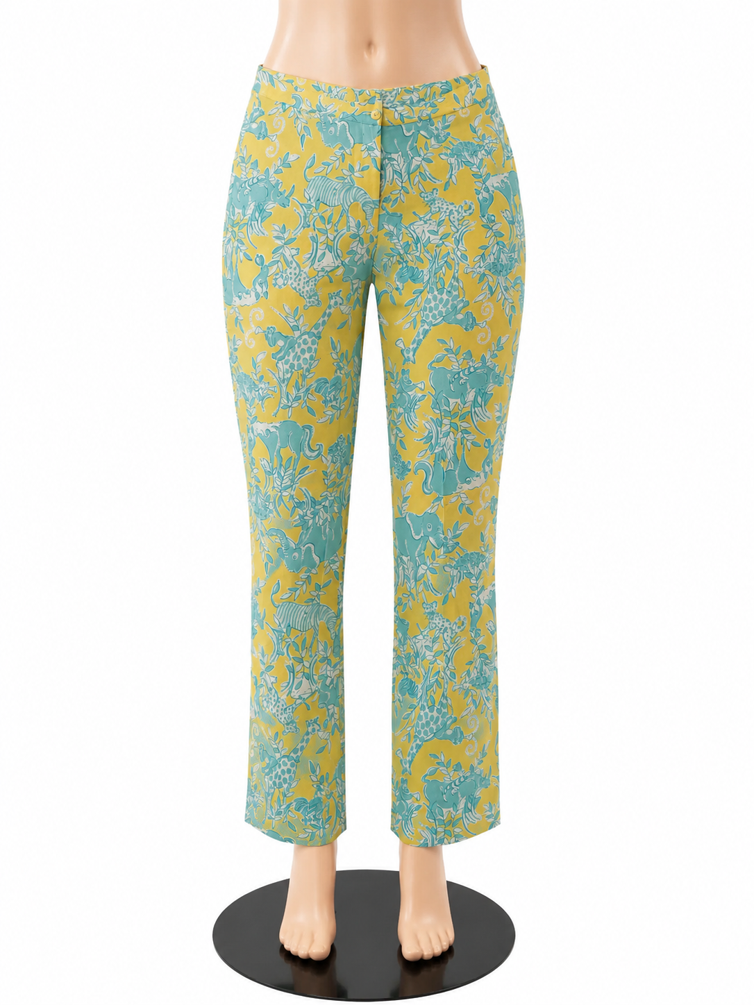Lilly Pulitzer Worth Skinny Ankle Pants Chica de Larga Print Size 8
