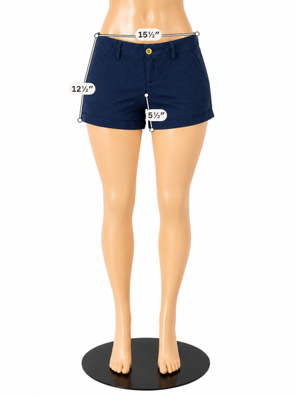 Lilly Pulitzer Navy Textured Cotton Shorts Size 6