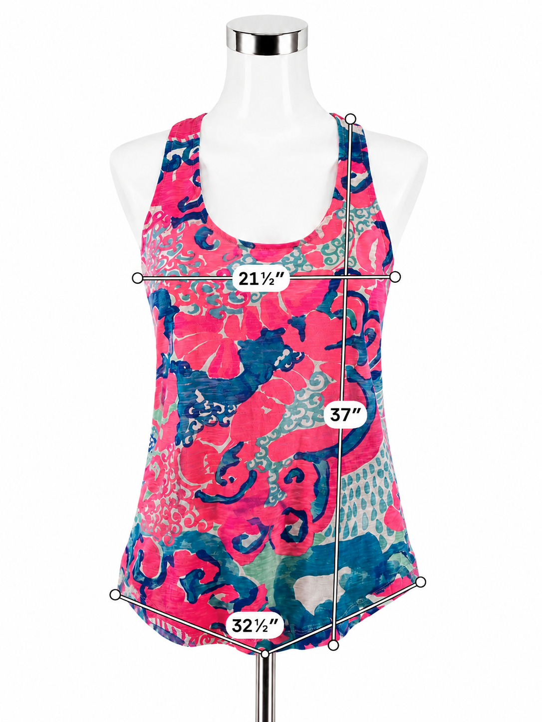Lilly Pulitzer Marlowe Dress XS First Impression Print Pink Blue Swing Tank