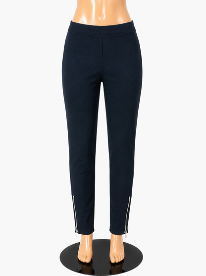 Gap Ponte Knit Ankle Zip Leggings Black Mid Rise Size Medium