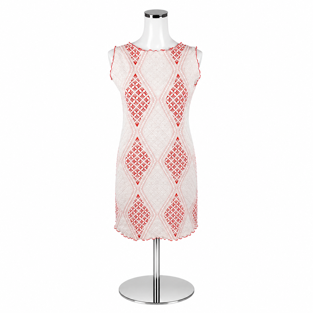 Haystacks Textured Diamond Print Sleeveless Shift Dress XS